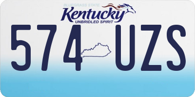 KY license plate 574UZS