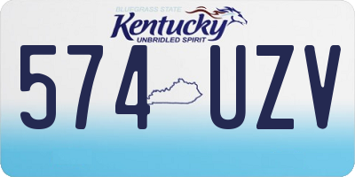 KY license plate 574UZV
