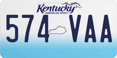 KY license plate 574VAA