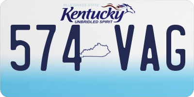 KY license plate 574VAG