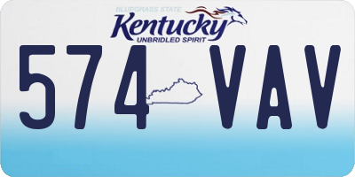 KY license plate 574VAV