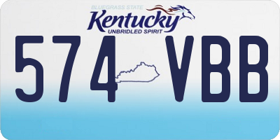 KY license plate 574VBB