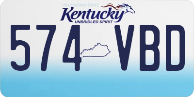 KY license plate 574VBD