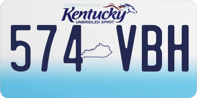 KY license plate 574VBH