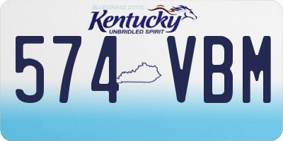 KY license plate 574VBM