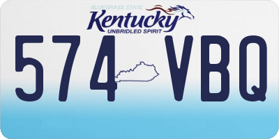 KY license plate 574VBQ