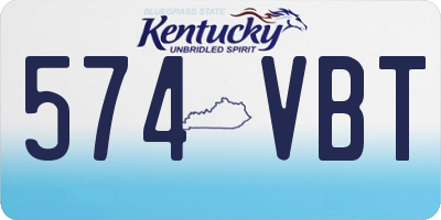 KY license plate 574VBT