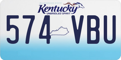 KY license plate 574VBU