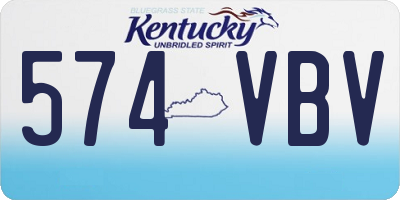 KY license plate 574VBV