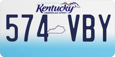 KY license plate 574VBY