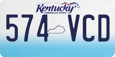 KY license plate 574VCD