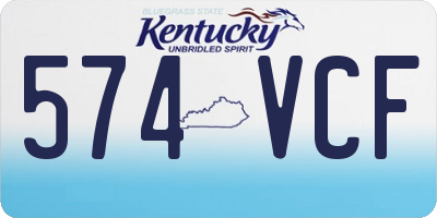 KY license plate 574VCF