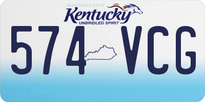 KY license plate 574VCG
