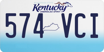 KY license plate 574VCI