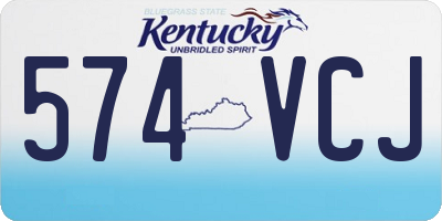 KY license plate 574VCJ