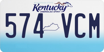 KY license plate 574VCM
