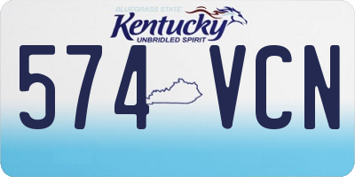 KY license plate 574VCN
