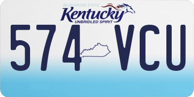 KY license plate 574VCU