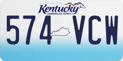 KY license plate 574VCW