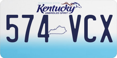 KY license plate 574VCX