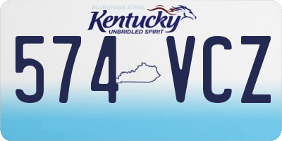 KY license plate 574VCZ