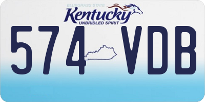 KY license plate 574VDB