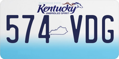 KY license plate 574VDG