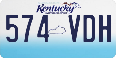 KY license plate 574VDH