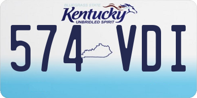 KY license plate 574VDI