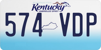 KY license plate 574VDP