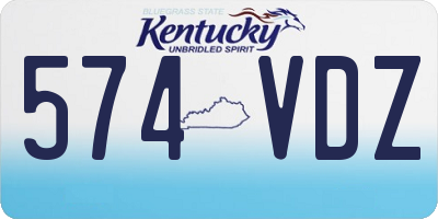 KY license plate 574VDZ