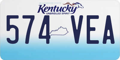 KY license plate 574VEA
