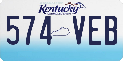 KY license plate 574VEB
