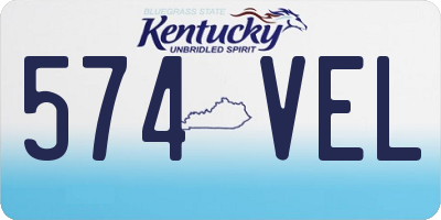 KY license plate 574VEL
