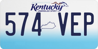 KY license plate 574VEP