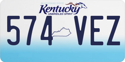 KY license plate 574VEZ
