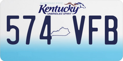 KY license plate 574VFB
