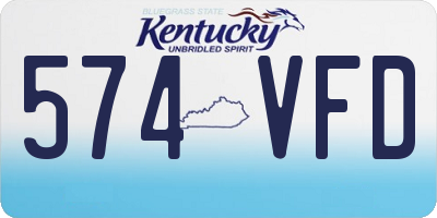 KY license plate 574VFD