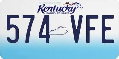 KY license plate 574VFE