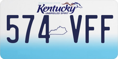 KY license plate 574VFF