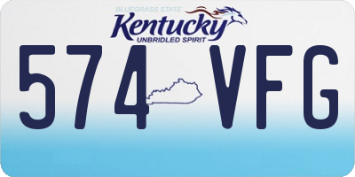KY license plate 574VFG