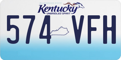KY license plate 574VFH