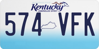 KY license plate 574VFK
