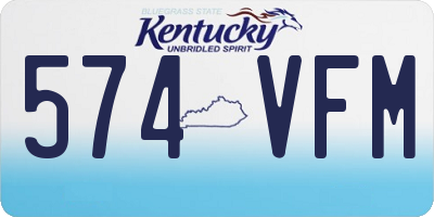 KY license plate 574VFM