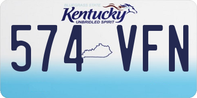 KY license plate 574VFN