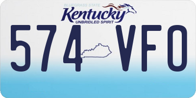 KY license plate 574VFO