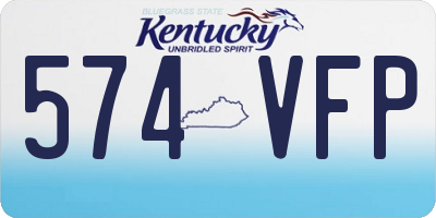 KY license plate 574VFP