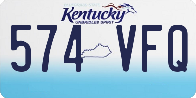 KY license plate 574VFQ