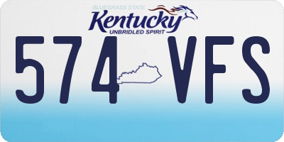 KY license plate 574VFS