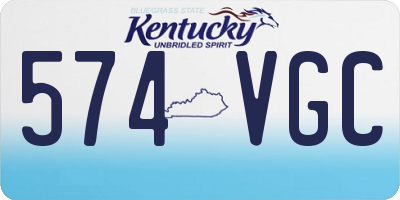 KY license plate 574VGC